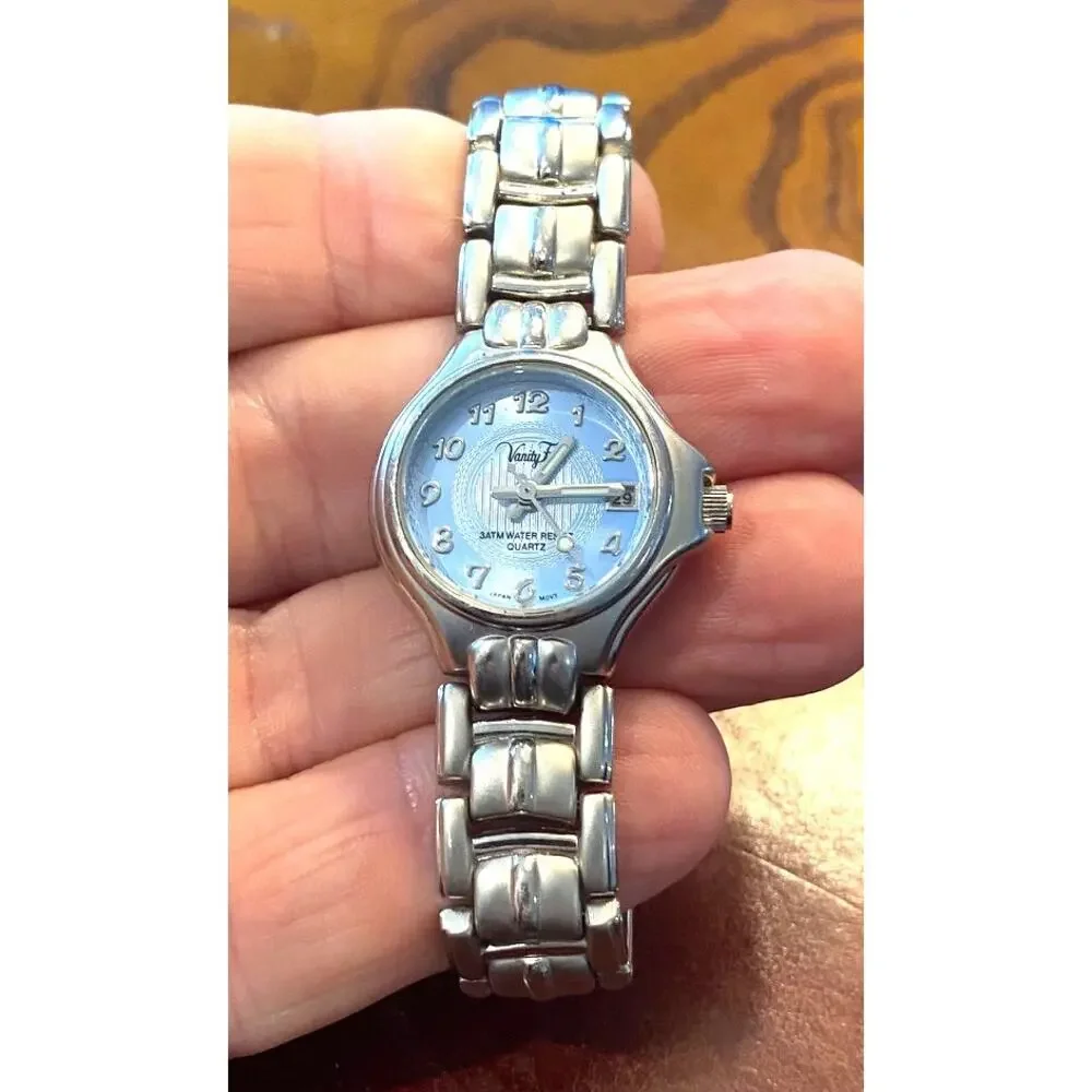 Women's Vanity Fair Watch, Silver Tone with Date, Link Band, New Battery
